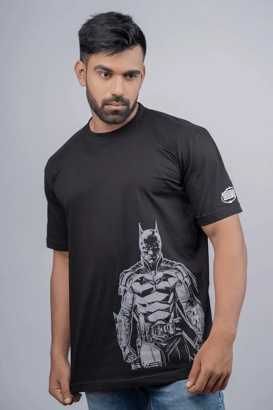 BATMAN MEN BLACK FIT-OVERSIZE TEES