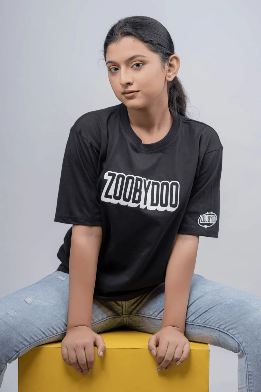 ASTRONAUT ODYSSY WOMEN BLACK FIT OVERSIZE TEES thumbnail 2