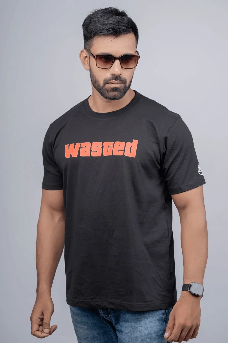 WASTED MEN BLACK FIT-OVERSIZE TEES thumbnail 3
