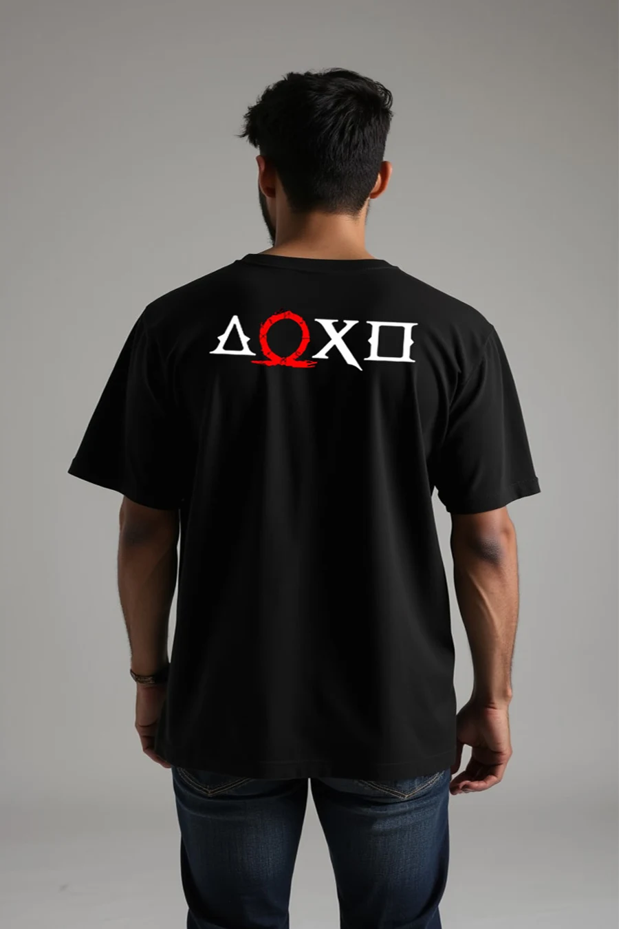 GOD OF WAR MEN BLACK FITOVERSIZE TEES thumbnail 2