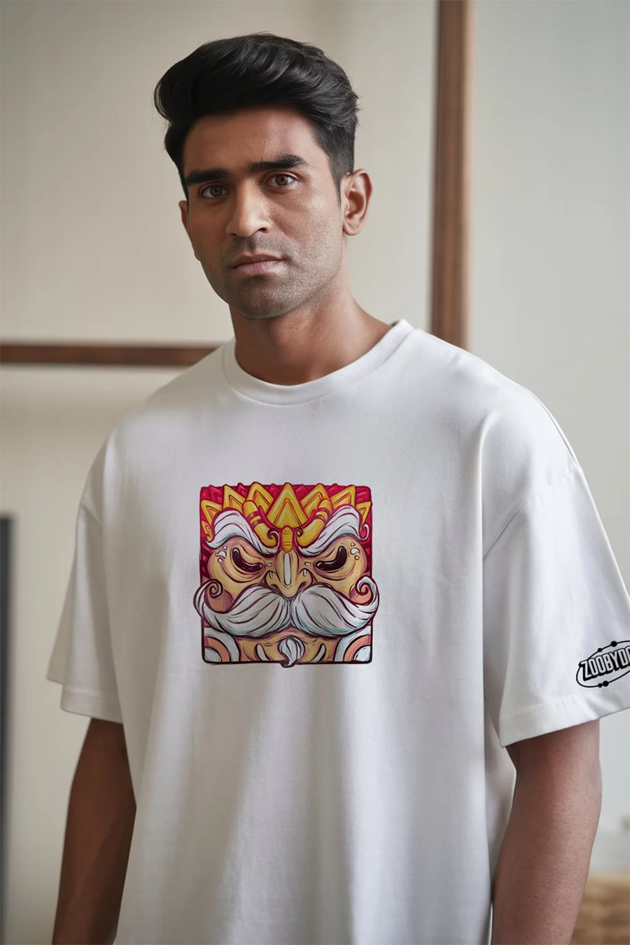 MYTHOLOGY MEN WHITE FIT-OVERSIZE TEES thumbnail 2