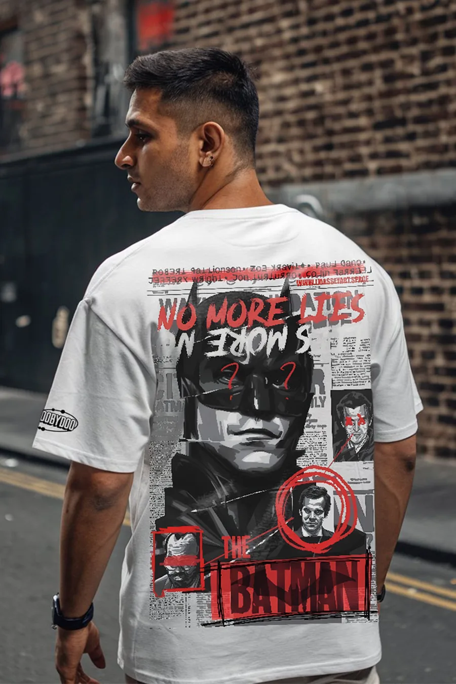 VENGEANCE BATMAN WHITE MEN FIT-OVERSIZE TEES thumbnail 3