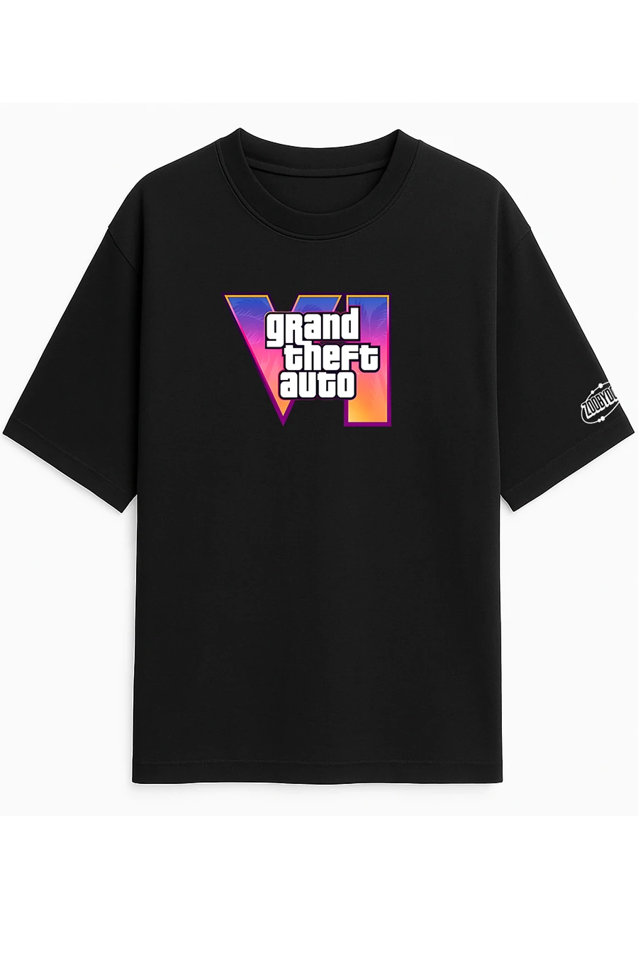 GTA 6 MEN BLACK FIT OVERSIZE TEES thumbnail 3