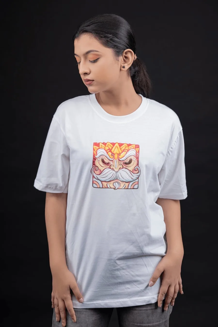 MYTHOLOGY WOMEN WHITE FIT-OVERSIZE TEES thumbnail 3